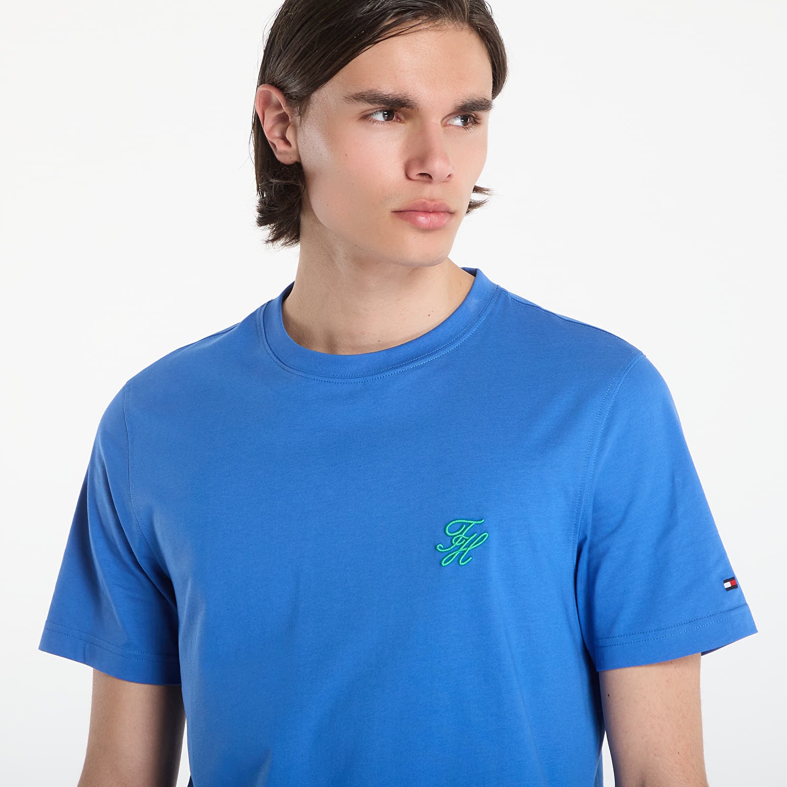 Majice T-shirt Tommy Hilfiger Script Monogram Swimshop Tee Blue Orbit