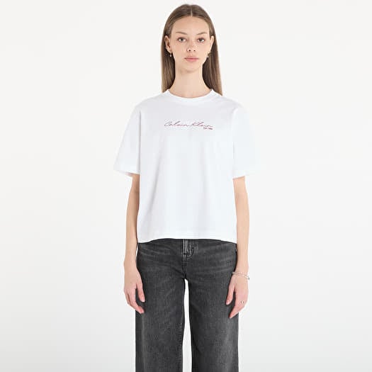 Tričko Calvin Klein Jeans Ss Graphic Boxy Tee White