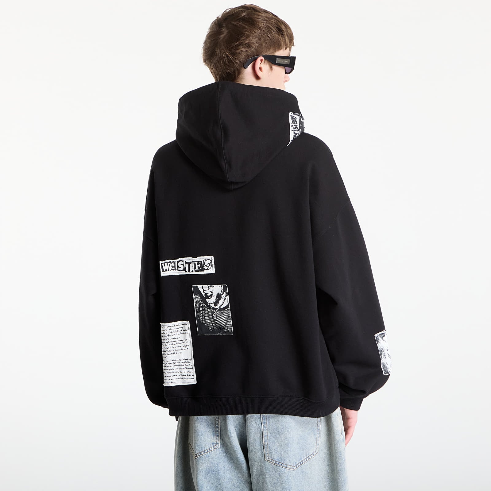 Men's sweatshirts Wasted Paris M Taunt Boxy Zip Hoodie Black