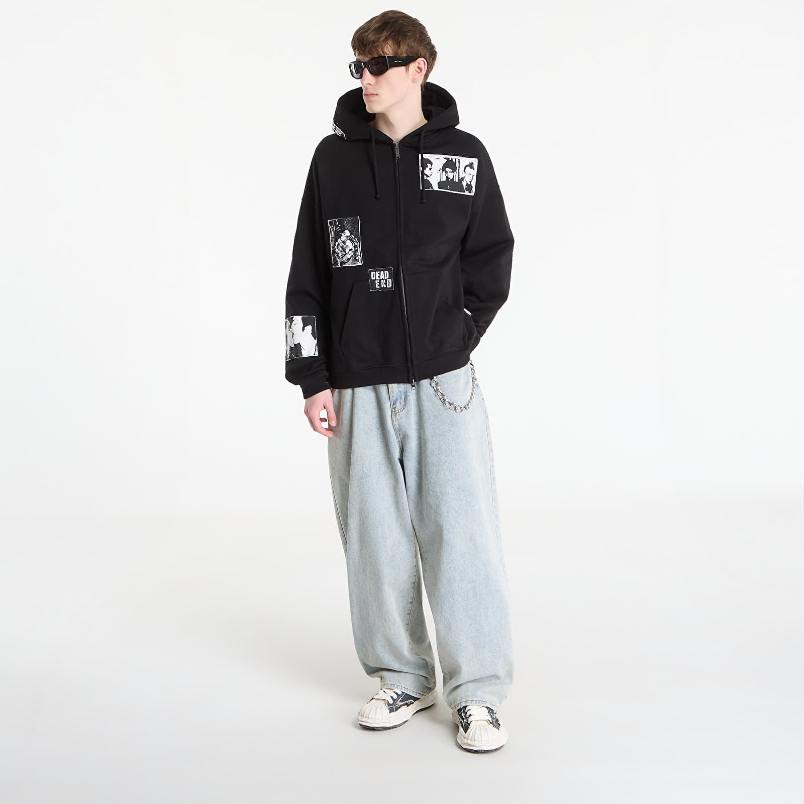 Men's sweatshirts Wasted Paris M Taunt Boxy Zip Hoodie Black