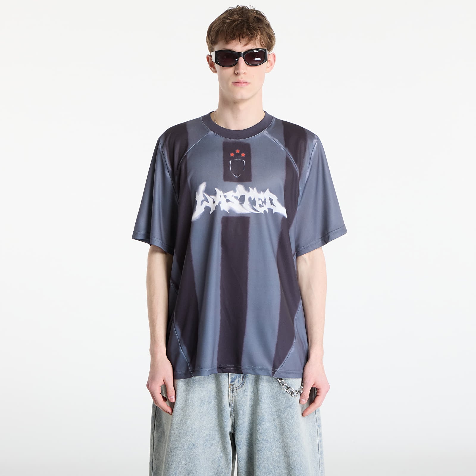 Trøjer til mænd Wasted Paris M Spray Football Jersey Black/ Stone Grey