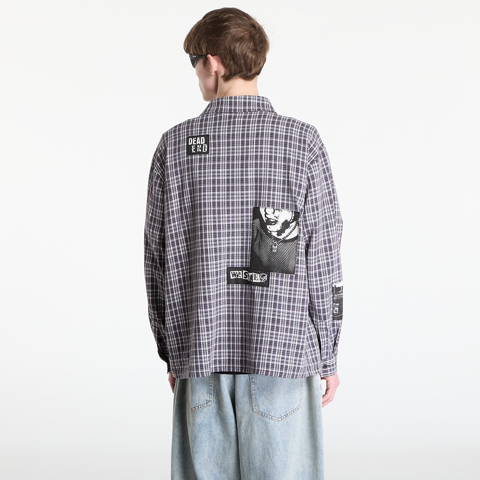 Skjorter for menn Wasted Paris M Taunt Shirt Black Tartan