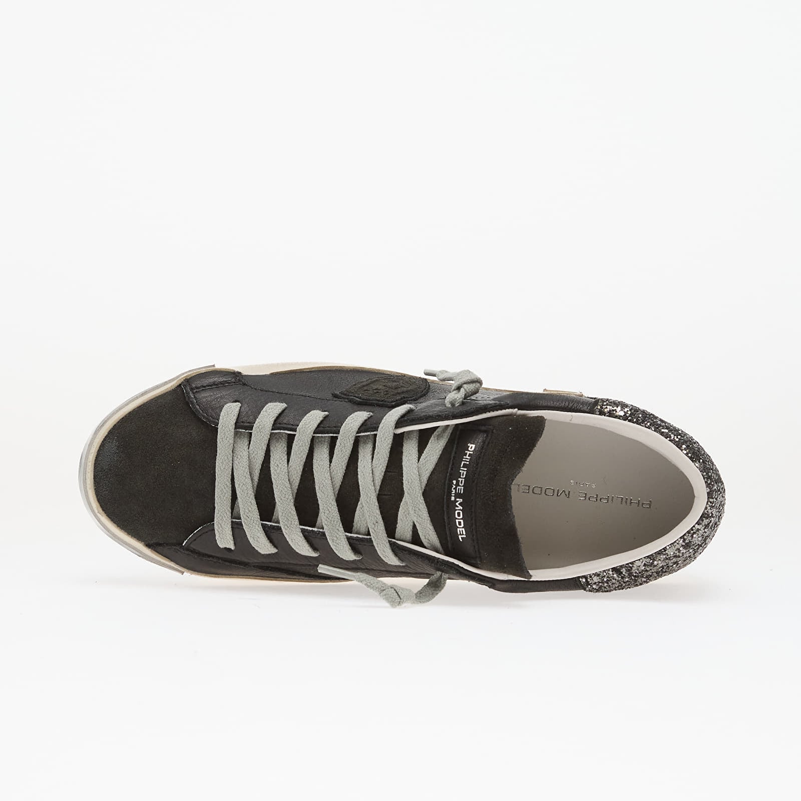 Philippe Model Sneakers Philippe Model Prsx Low Woman Veau Glitter Mixage/ Noir EUR 38 - 4