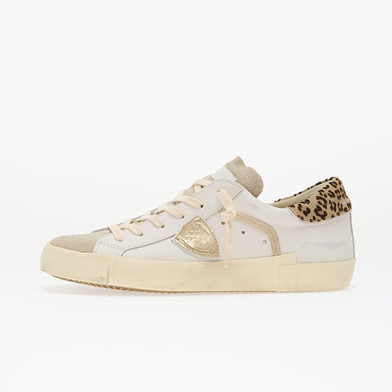 Philippe Model Prsx Low Woman Veau Leo/ Blanc Mud