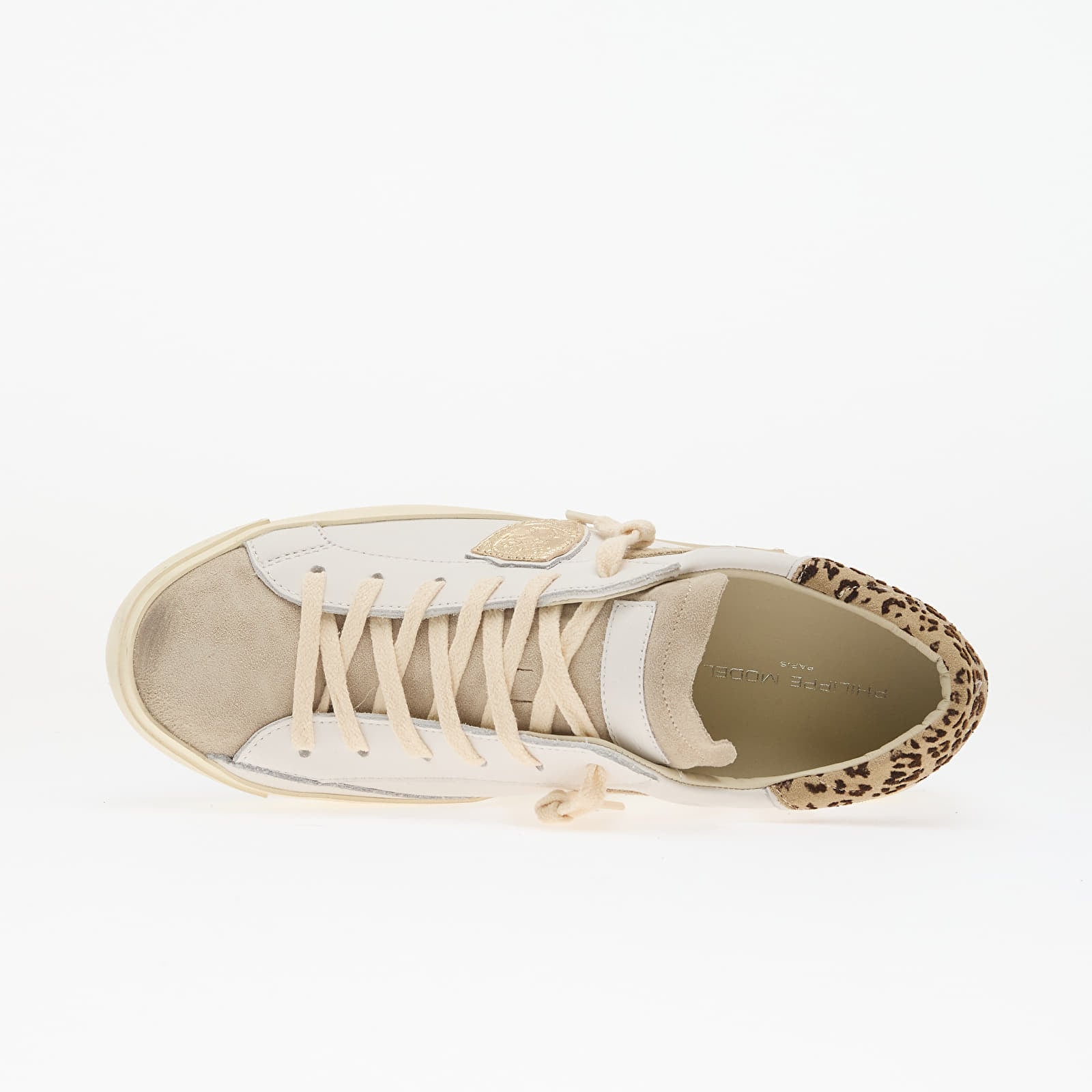 Scarpe donna Philippe Model Prsx Low Woman Veau Leo/ Blanc Mud