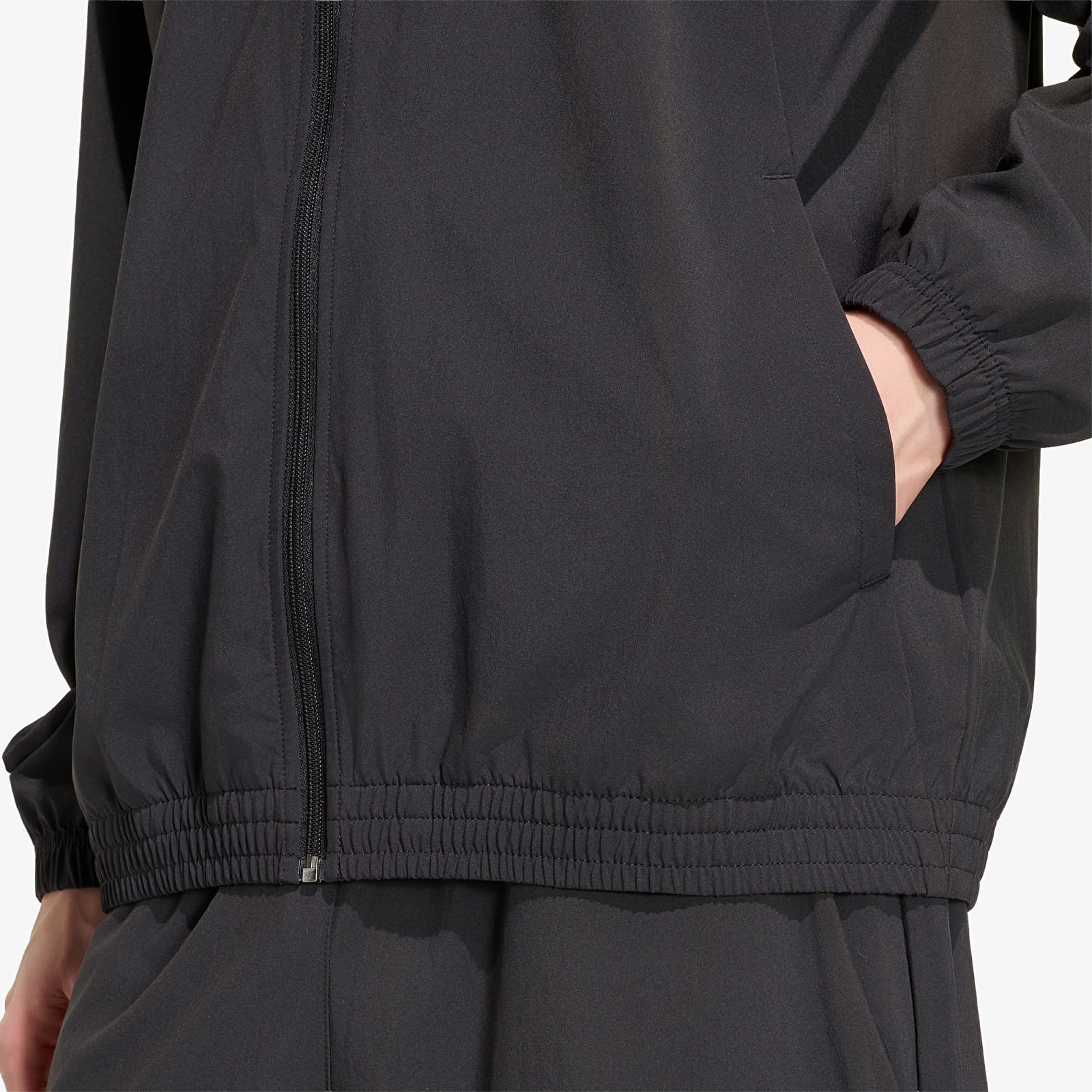 Sweats à capuche homme adidas Tech Trefoil Essentials Hooded Full Zip Track Top Black