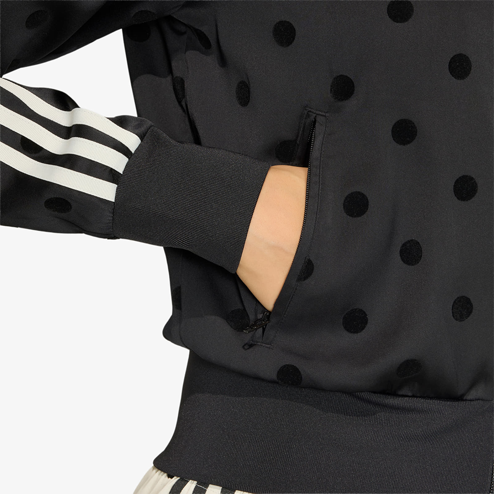 Hoodies and sweatshirts  adidas Satin Polka Dots Tt Track Top Black