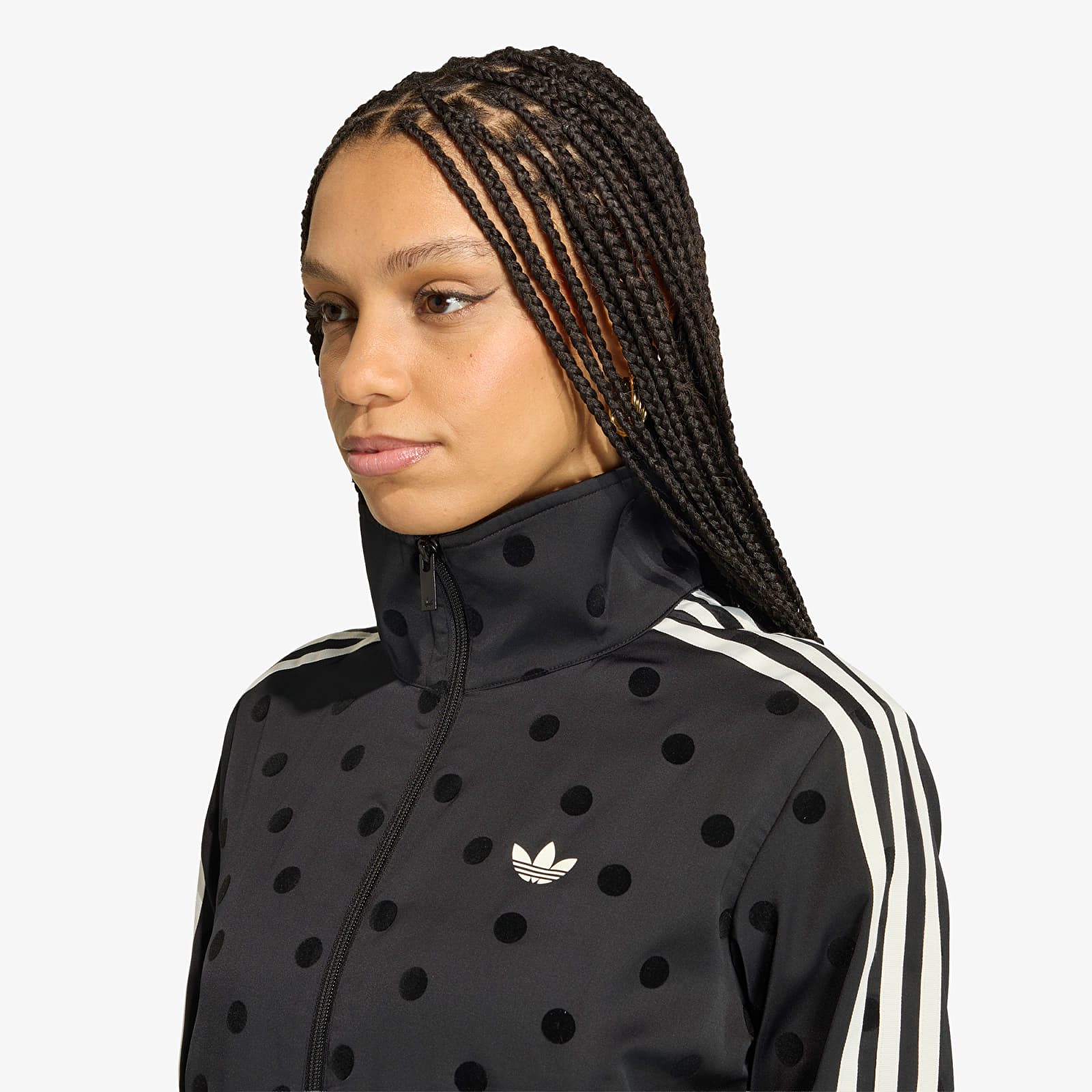 Hoodies and sweatshirts  adidas Satin Polka Dots Tt Track Top Black