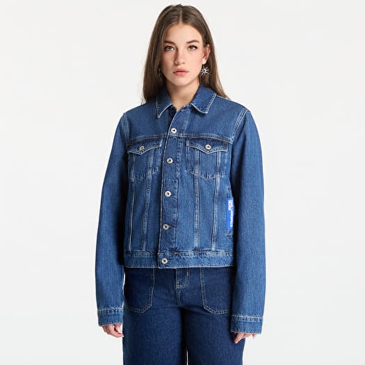 Takki Karl Lagerfeld Jeans Regular Denim Jacket Washed Mid Blue