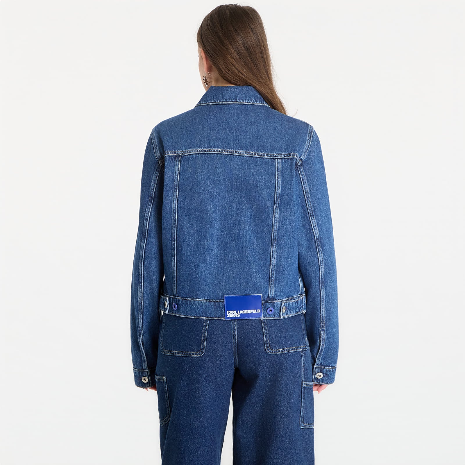 Kurtki Karl Lagerfeld Jeans Regular Denim Jacket Washed Mid Blue