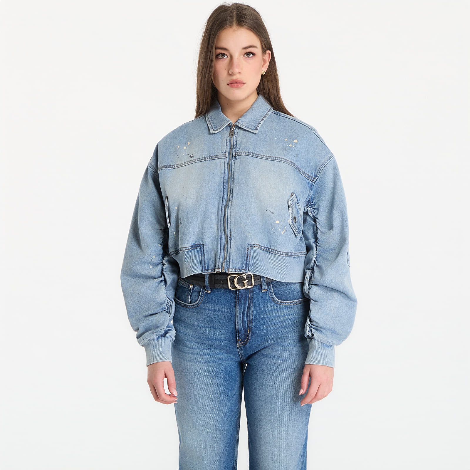 Ženske jakne Guess Jeans Ls Anna Crop Bomber Jacket Cova