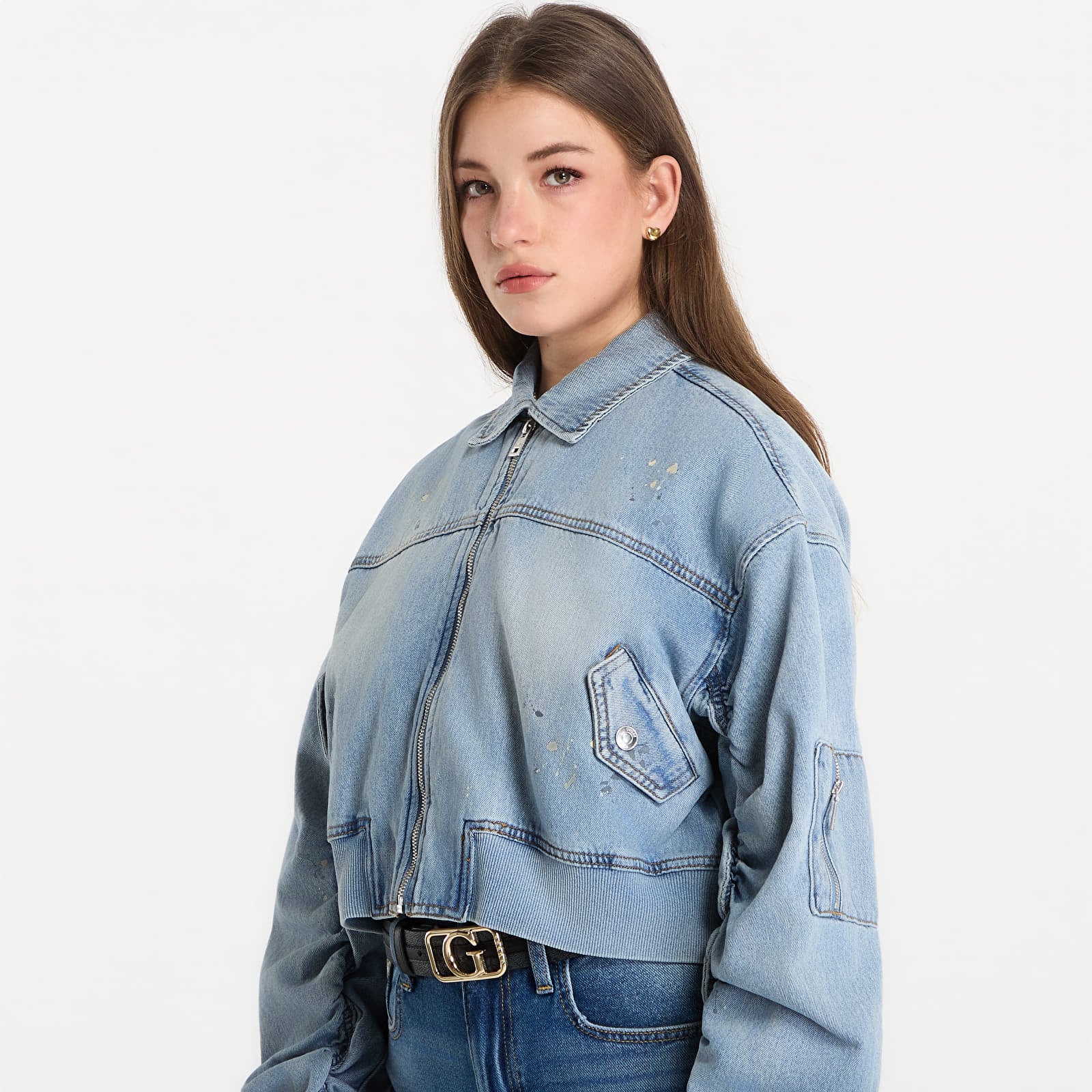 Ženske jakne Guess Jeans Ls Anna Crop Bomber Jacket Cova