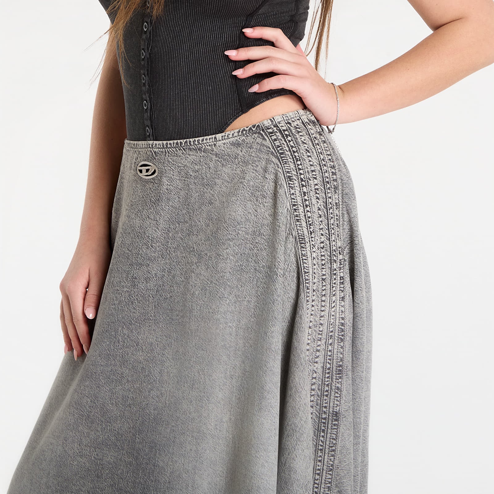 Fuste pentru femei Diesel De-Annie-S2 Skirt Black/ Blue