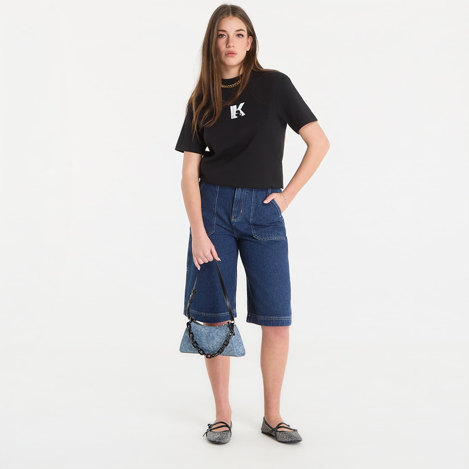 Tričká Karl Lagerfeld Jeans Reg Ss K-Logo Tee Black