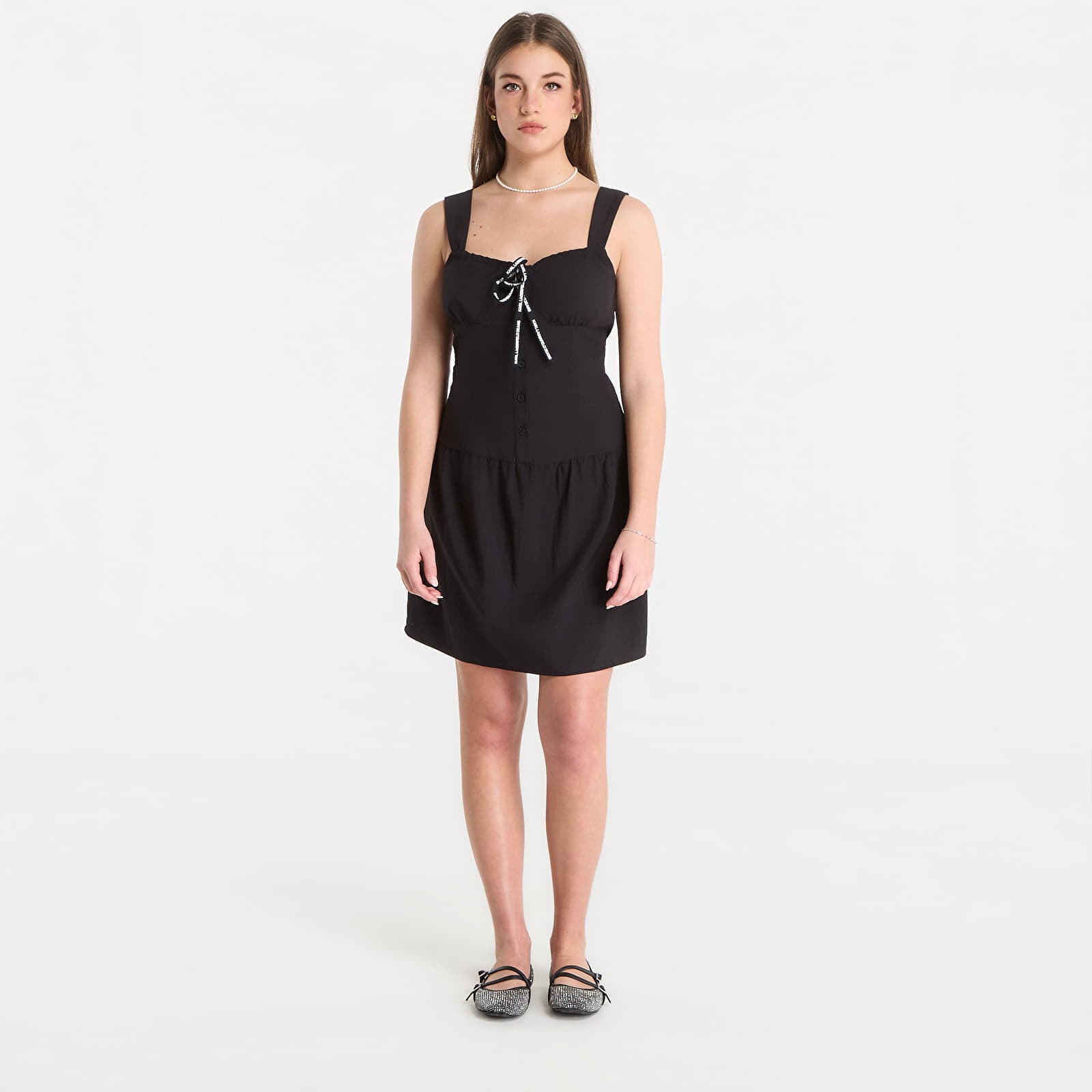 Облекло Karl Lagerfeld Jeans Strappy Mini Dress Black L