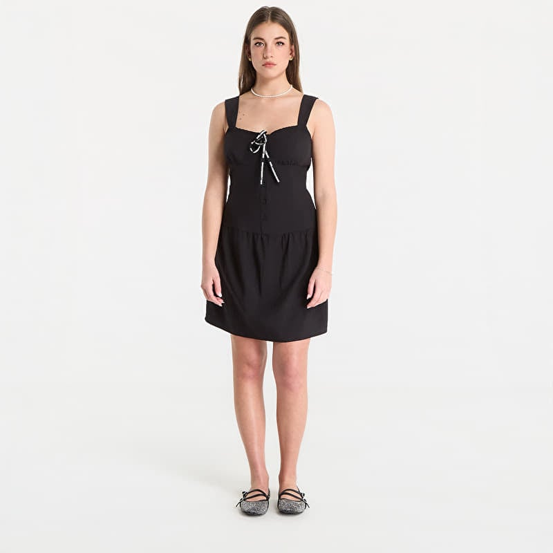 Kjole Karl Lagerfeld Jeans Strappy Mini Dress Black