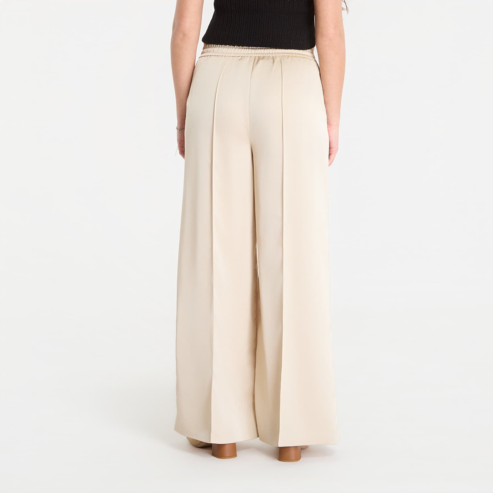Pantaloni donna Karl Lagerfeld Jeans Wide Leg Satin Pant Champagne