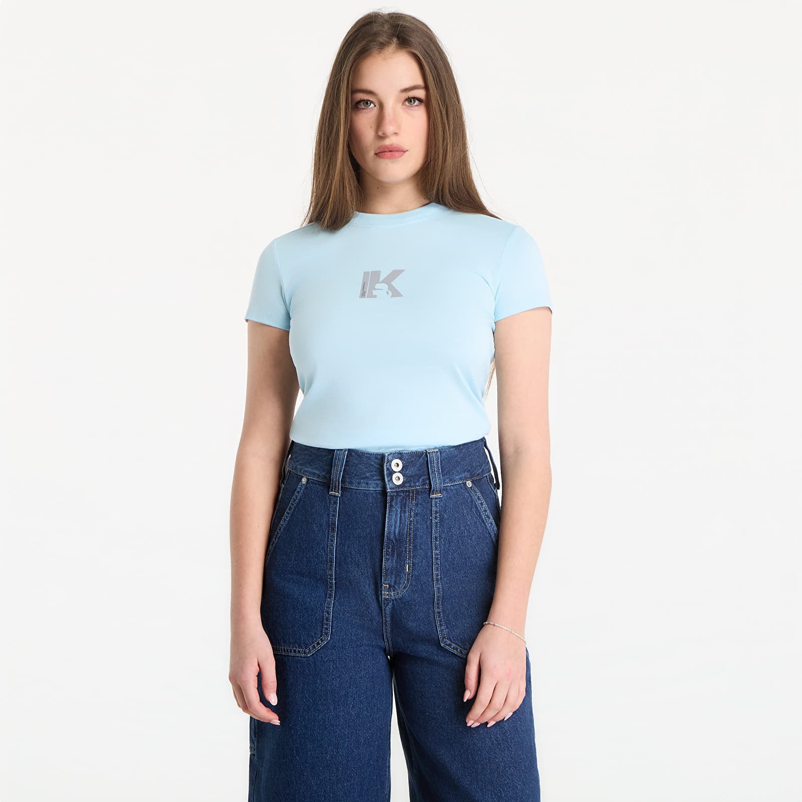 Тениска Karl Lagerfeld Jeans Slim Ss K Logo Tee Corydalis Blue M