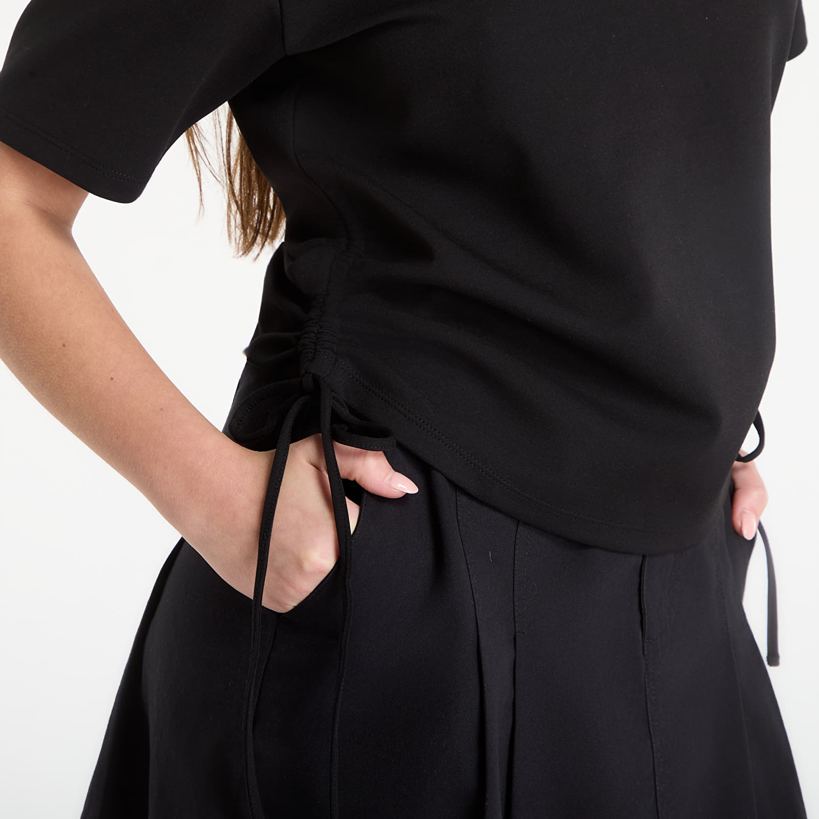 Tričká Karl Lagerfeld Jeans Reg Tie Detail Tee Black