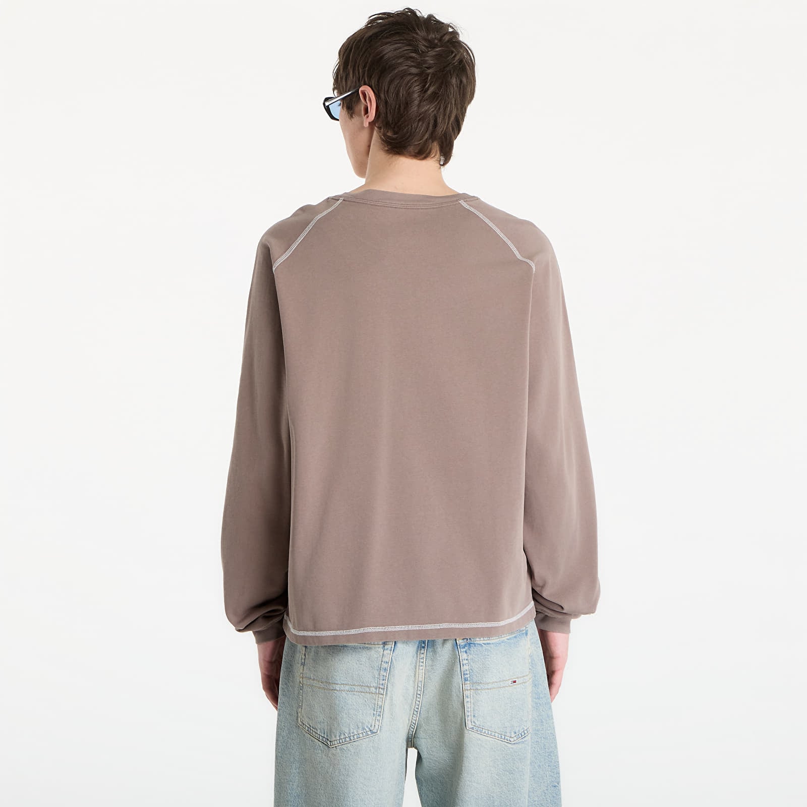 Magliette da uomo Jordan Flight Men's Heavyweight Long-Sleeve Top Olive Grey/ Sail/ Olive Grey