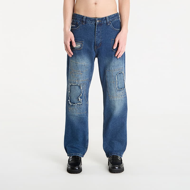 Farkut Wasted Paris M Ripped Manc Faded Washed Blue