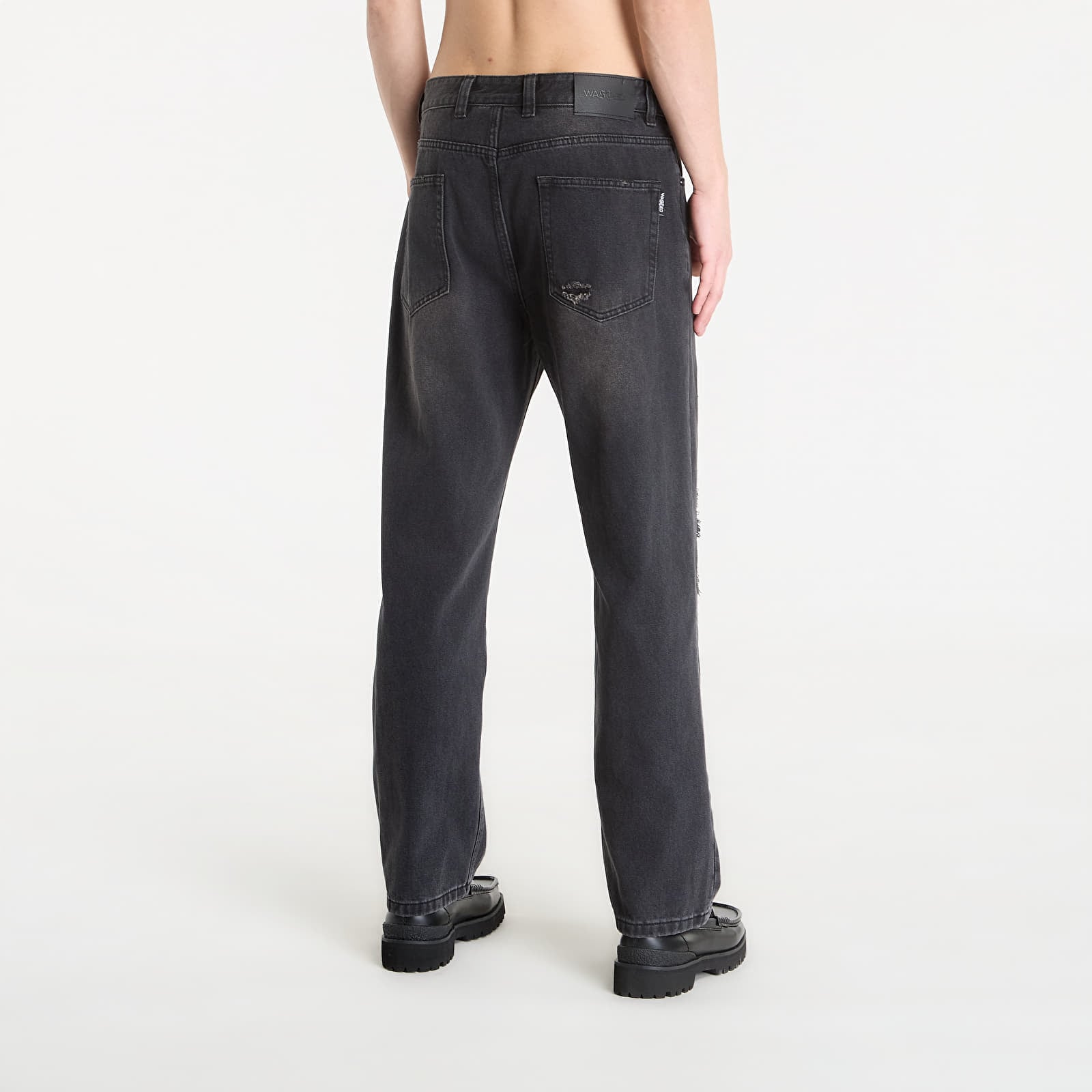 Vyriški džinsai Wasted Paris M Ripped Manc Faded Black