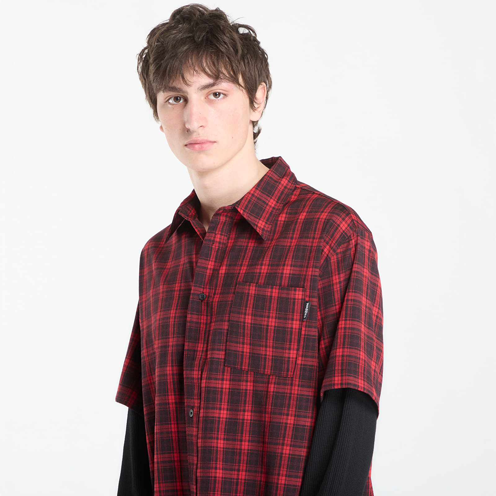 Vīriešu krekli Wasted Paris M Tartan Age Shirt Fire Red/ Black