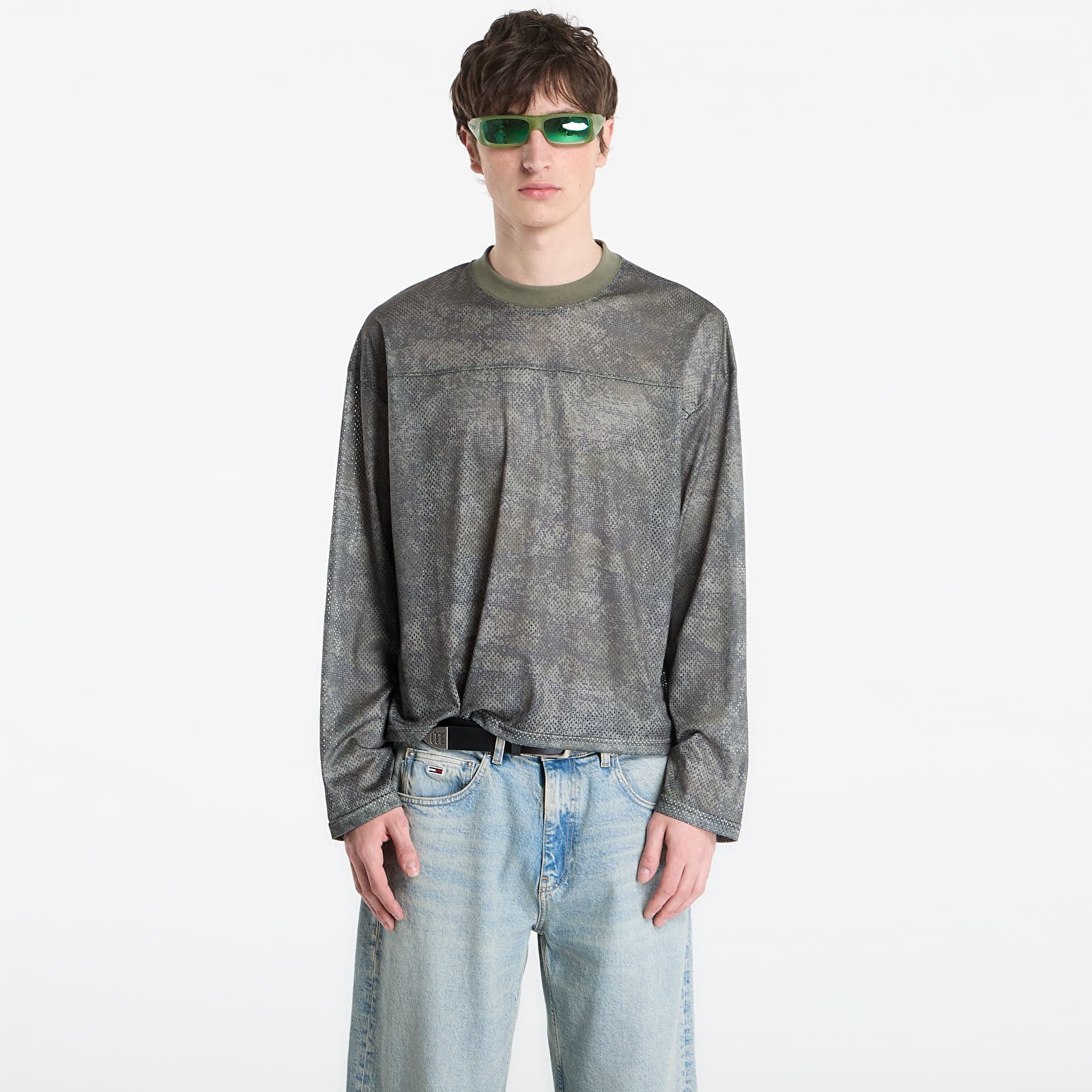 T-Shirts Männer Wasted Paris M Swarm Mesh Olive Khaki Camo