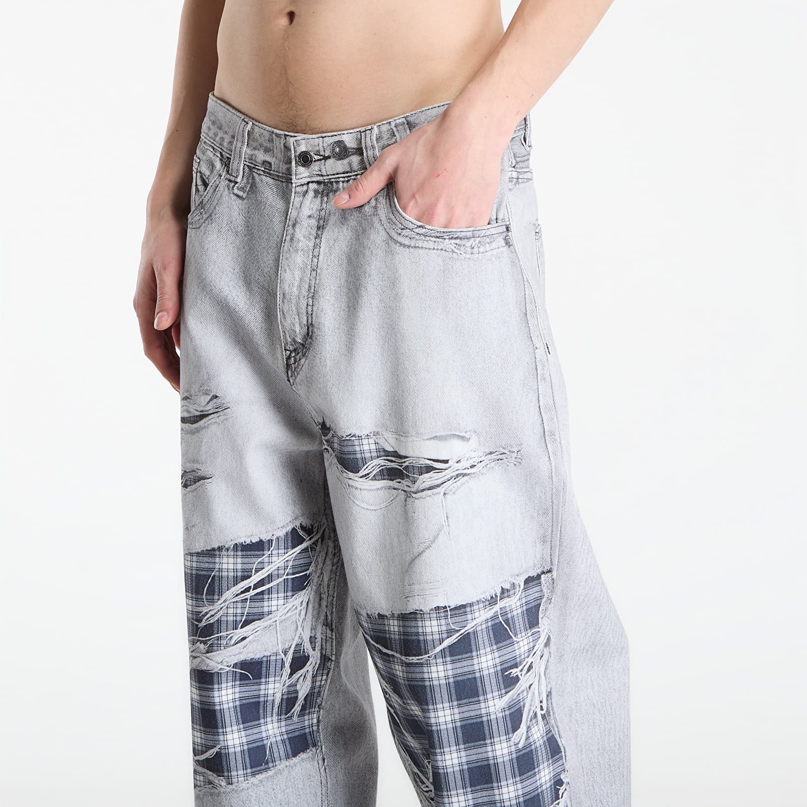 Vyriški džinsai Wasted Paris M Trompe L'Oeil Grant Faded Grey