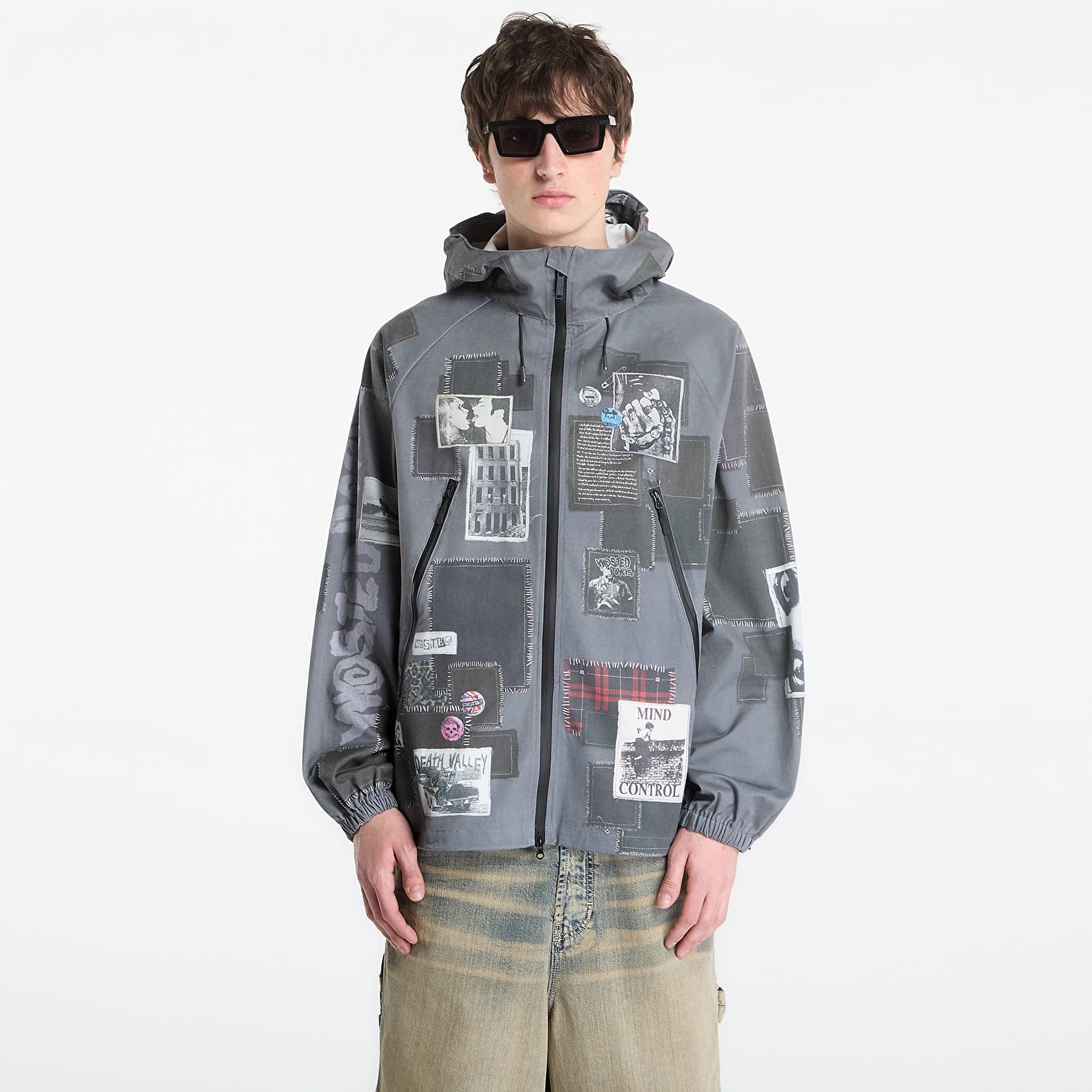 Vindjackor för män Wasted Paris M Taunt Windbreaker Faded Black