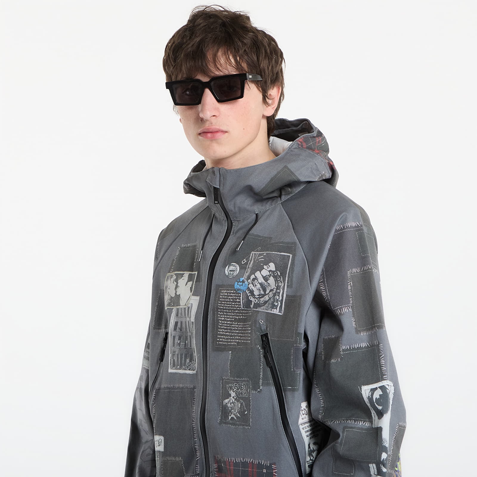 Vindjackor för män Wasted Paris M Taunt Windbreaker Faded Black