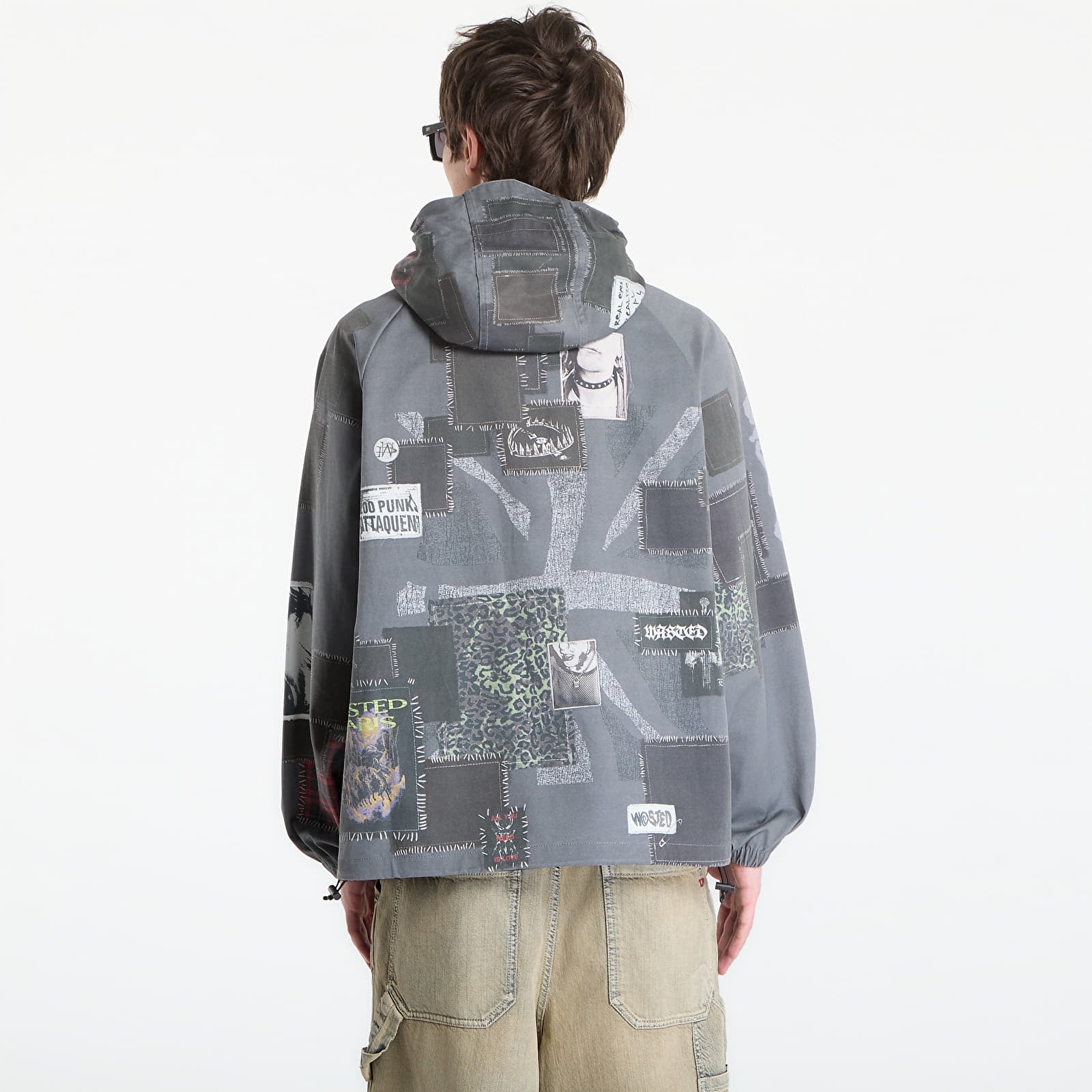 Vindjackor för män Wasted Paris M Taunt Windbreaker Faded Black