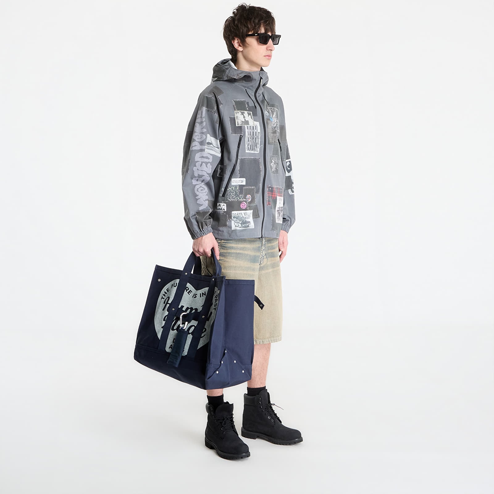 Vindjackor för män Wasted Paris M Taunt Windbreaker Faded Black