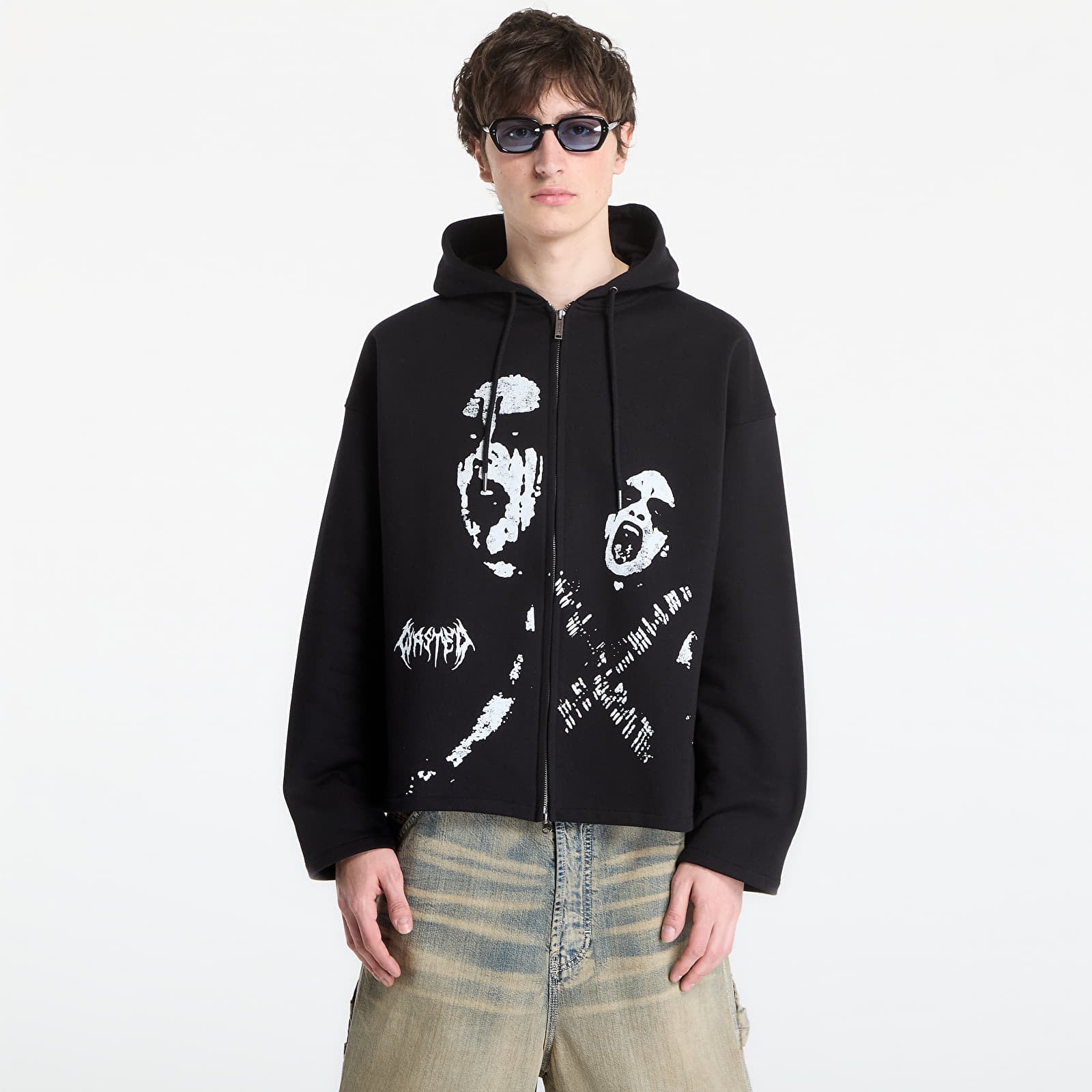 Sweats à capuche homme Wasted Paris M Wrath Zip Hoodie Black