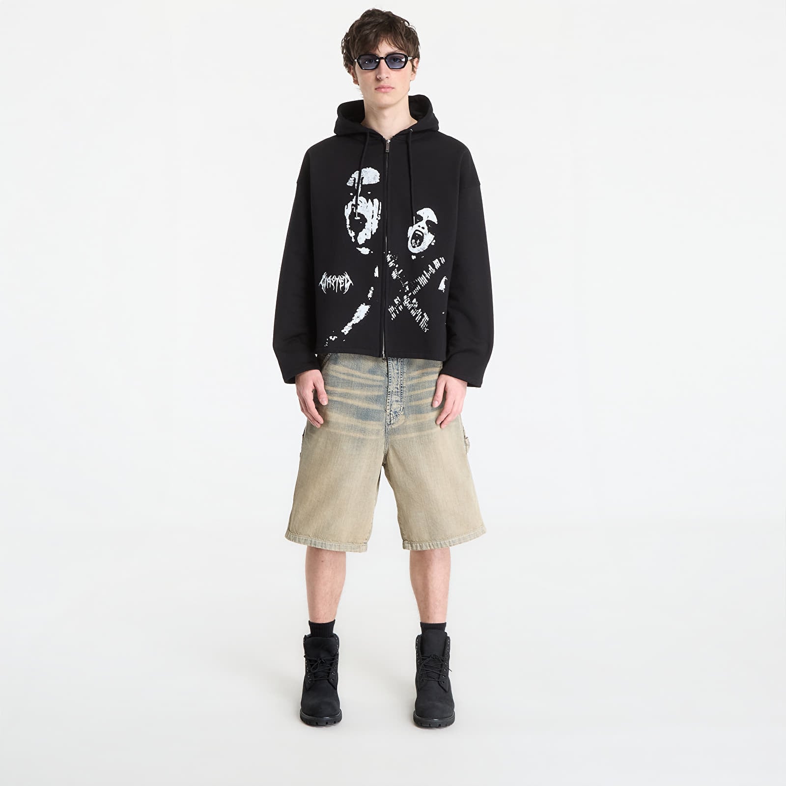 Sweats à capuche homme Wasted Paris M Wrath Zip Hoodie Black