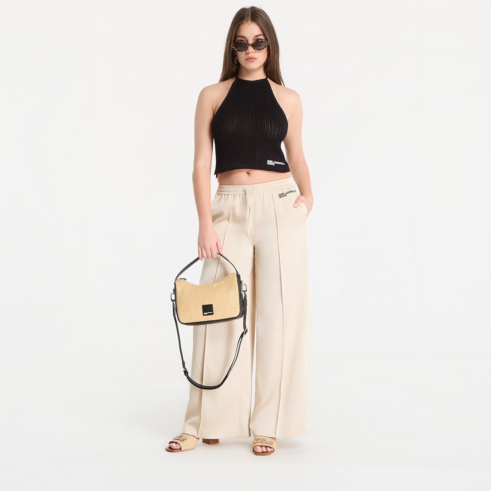 Topit Karl Lagerfeld Jeans Textured Top Black