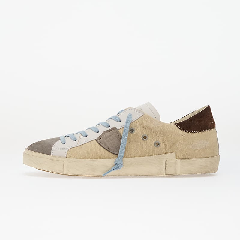 Philippe Model Prsx Low Man Canvas Mixage/ Gris Sable'