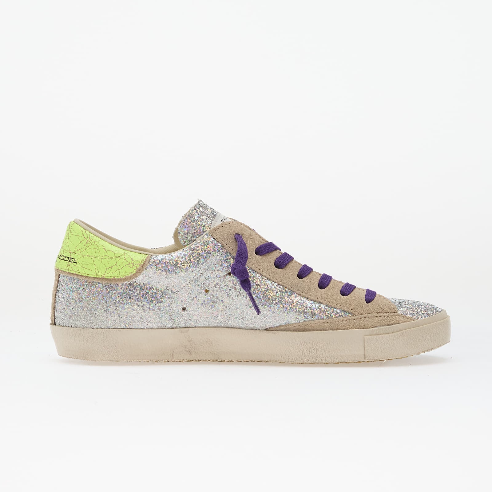Philippe Model Sneakers Philippe Model Prsx Low Woman Glitter/ Argent EUR 38 - 3