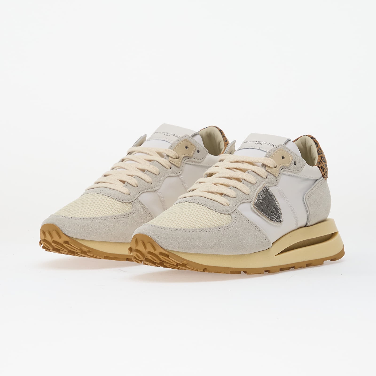 Naisten lenkkarit ja kengät Philippe Model Tropez Haute Low Woman Mondial Leo/ Blanc Brun