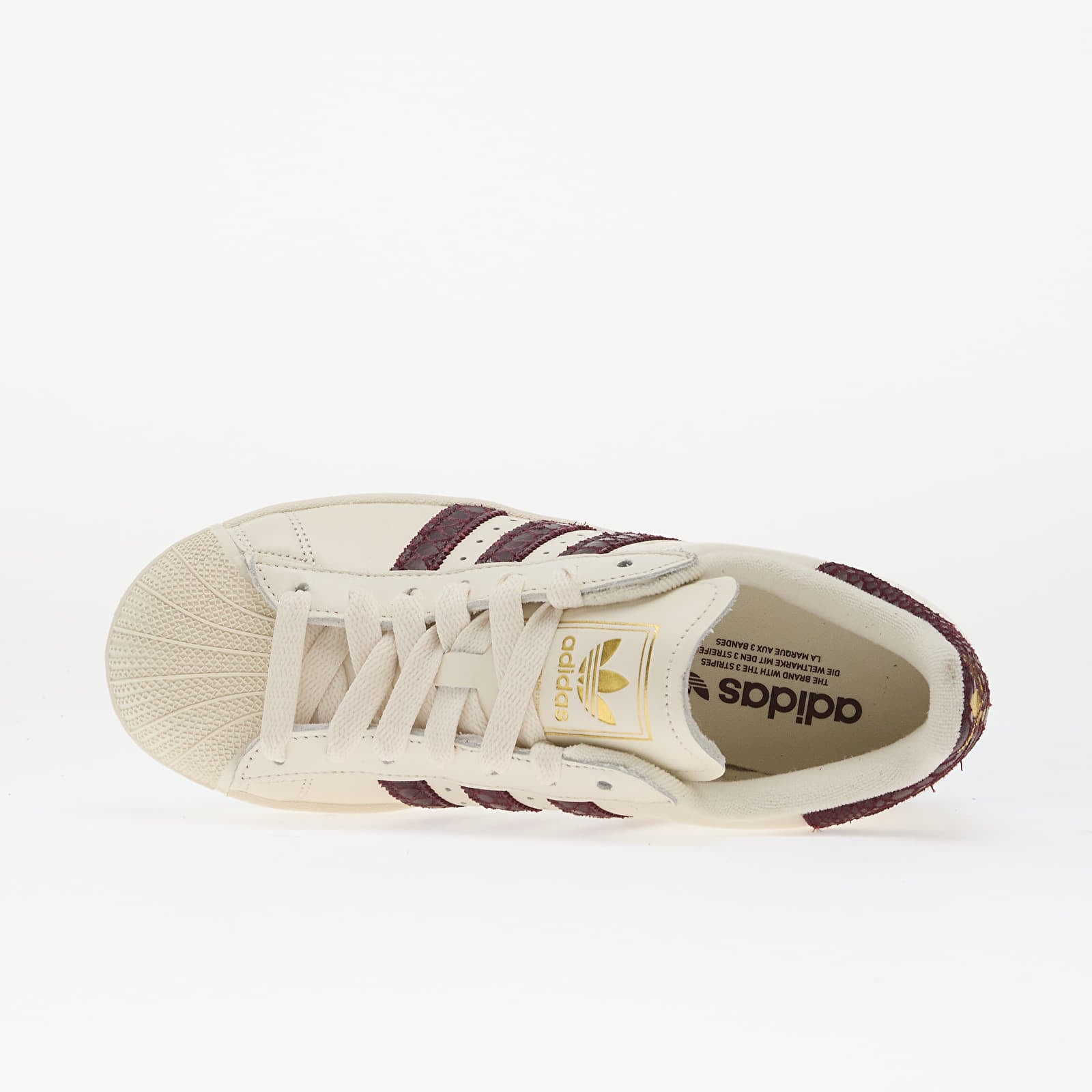 Dámske topánky a tenisky adidas Superstar II Off White/ Maroon/ Gold Met.