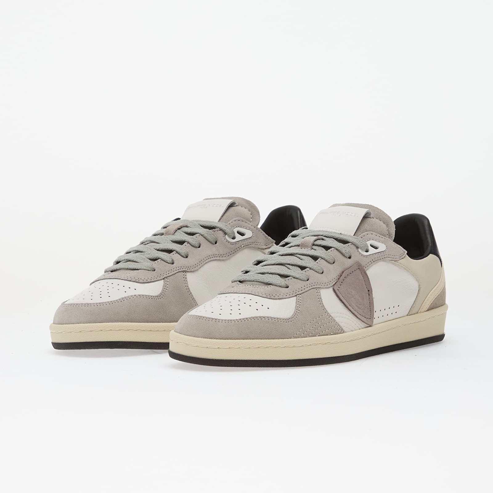 Miesten lenkkarit ja kengät Philippe Model Pgal Low Man Veau Daim/ Blanc Noir