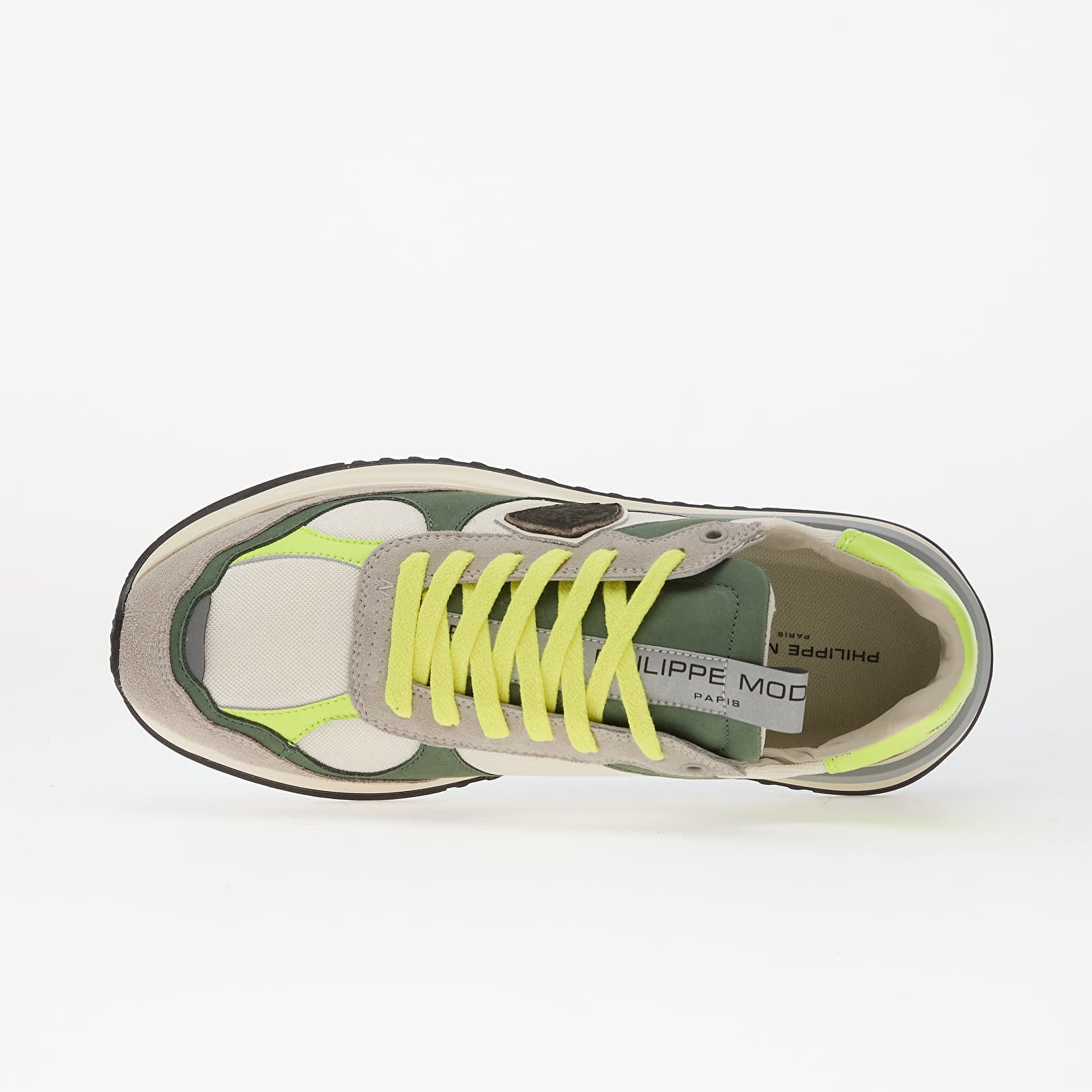 Scarpe uomo Philippe Model Olympique Low Man Tech Resau/ Blanc Vert