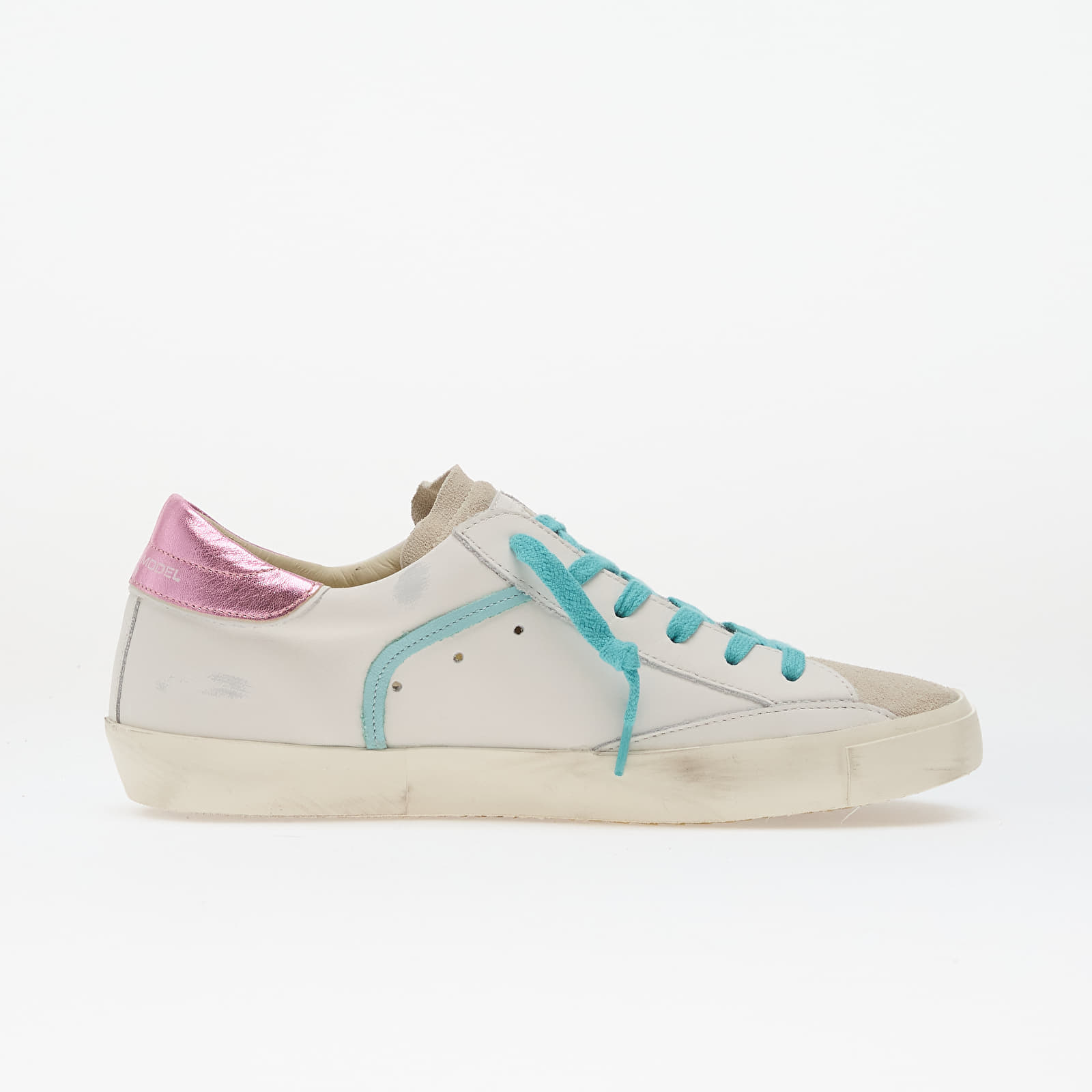 Philippe Model Sneakers Philippe Model Prsx Low Woman Veau Metal/ Blanc Fucsia EUR 41 - 3
