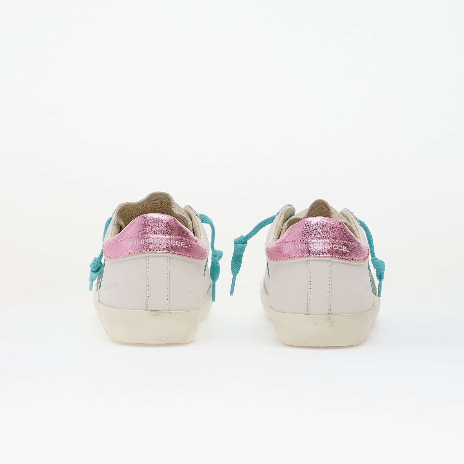 Philippe Model Sneakers Philippe Model Prsx Low Woman Veau Metal/ Blanc Fucsia EUR 41 - 5