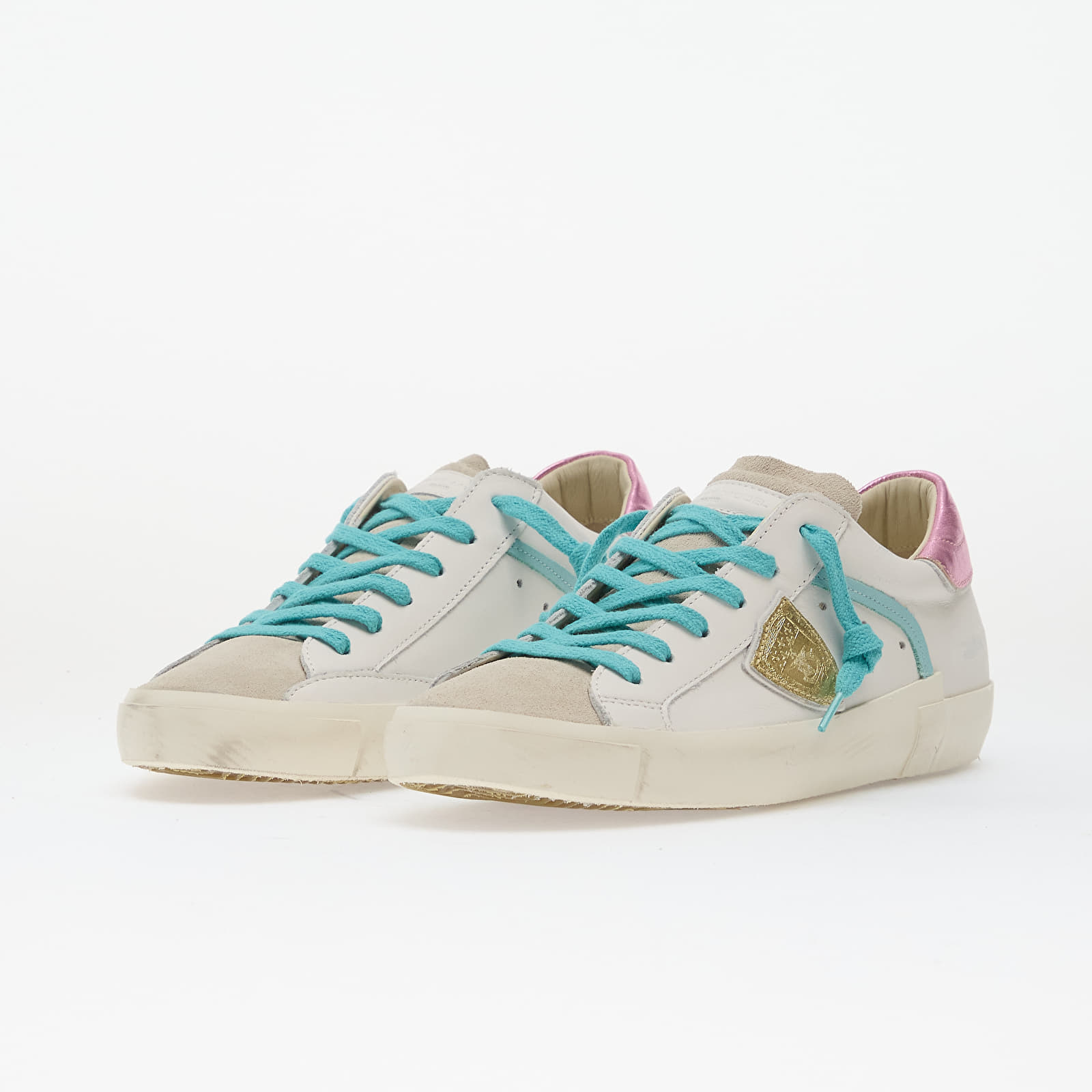 Philippe Model Sneakers Philippe Model Prsx Low Woman Veau Metal/ Blanc Fucsia EUR 41 - 6