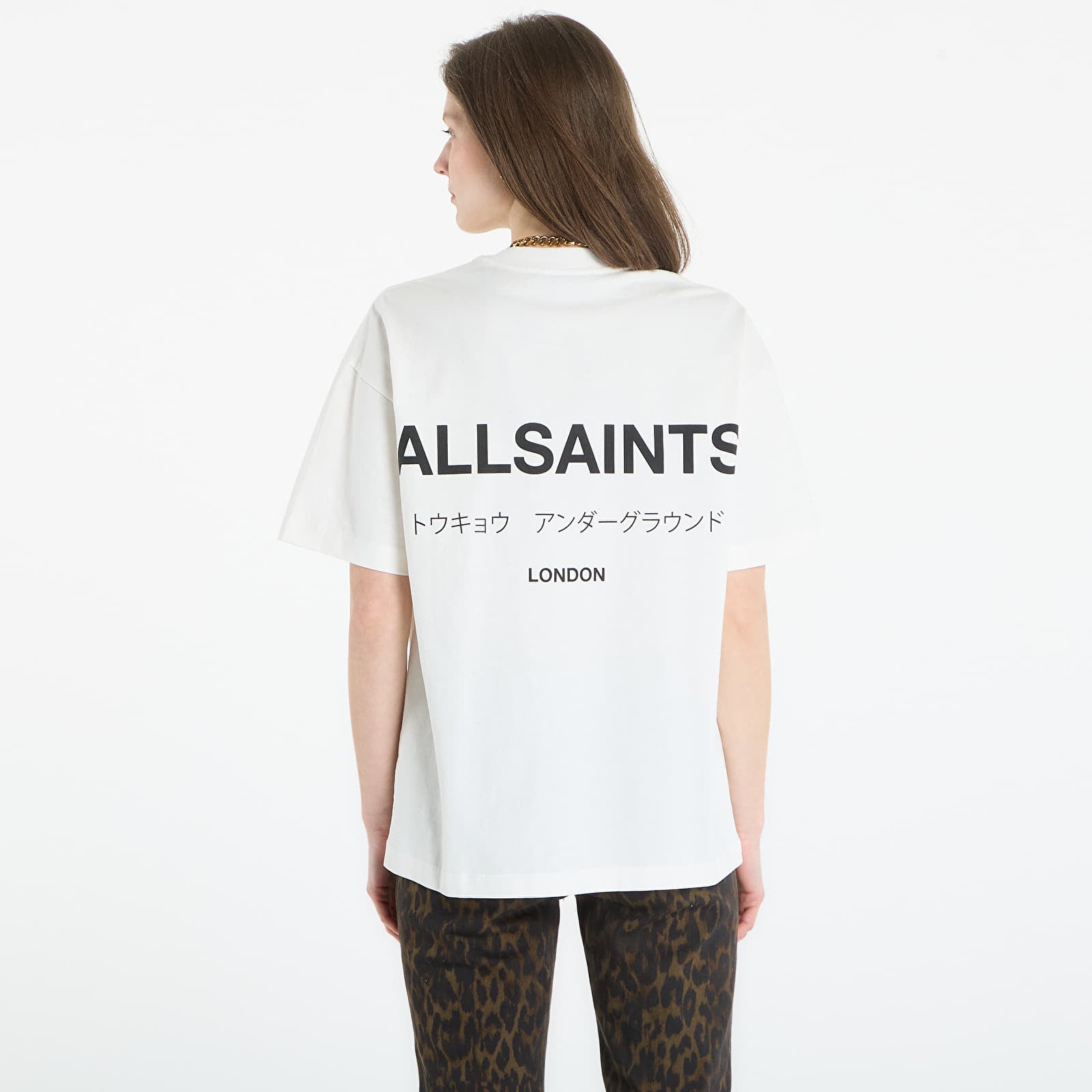 Koszulki AllSaints Underground Etta Tee Ashen White