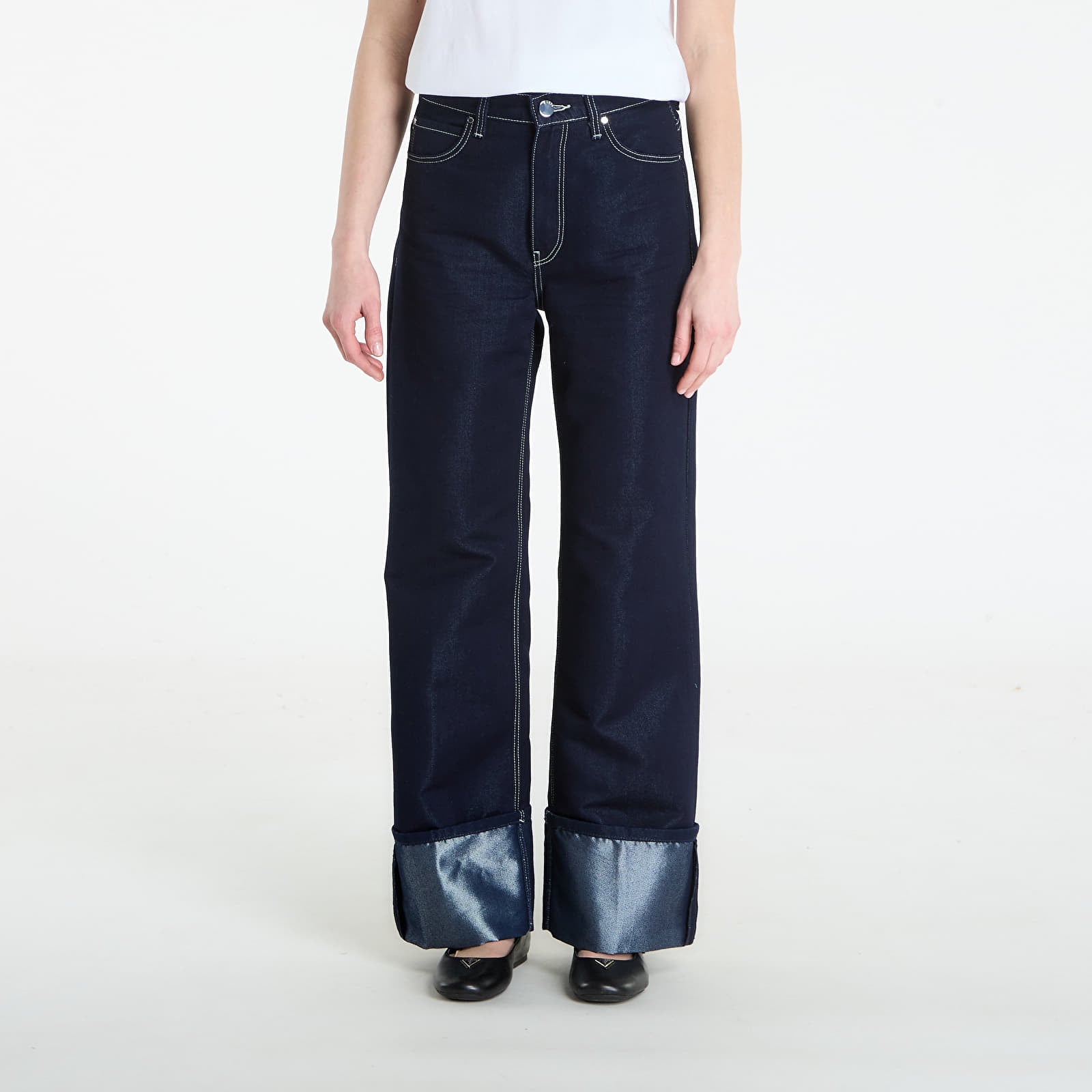 Naiste püksid Guess Jeans Roll Up Pant Midnight Kiss