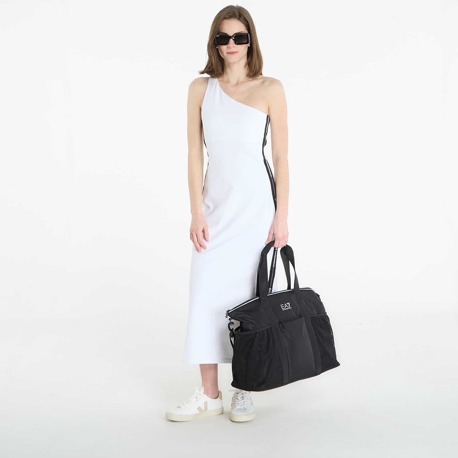 Kleidid EA7 Emporio Armani Logo Series Dress White