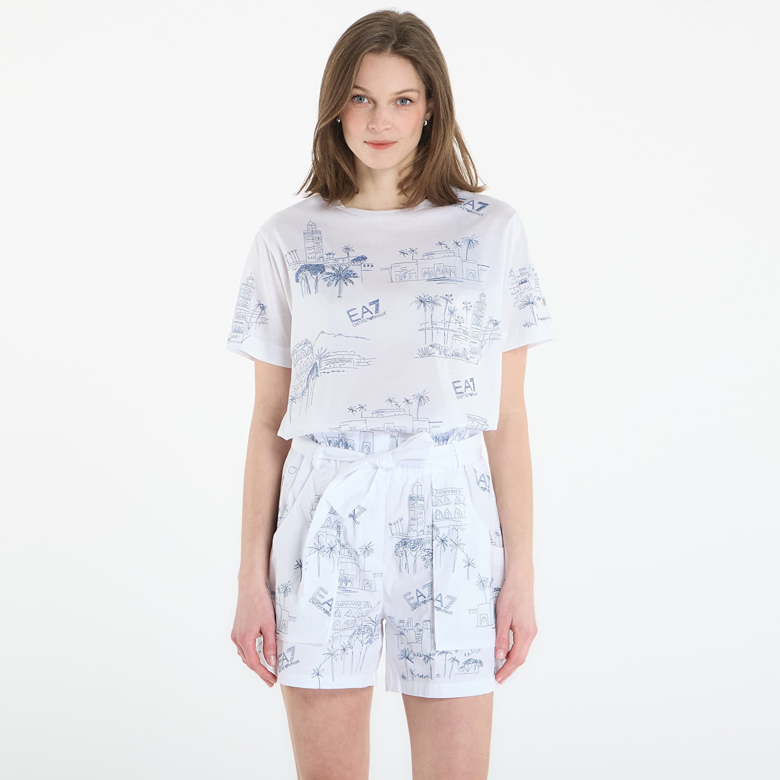 T-shirt EA7 Emporio Armani Train Costa T-Shirt Fancy White Embro XS