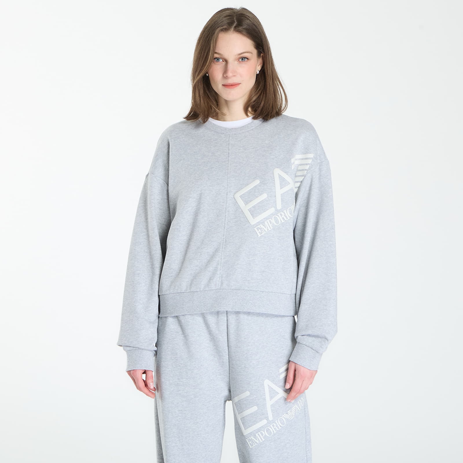 Суитшърт EA7 Emporio Armani Logo Series Sweatshirt Light Grey Melange L